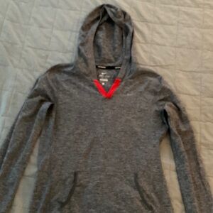 Nike Gray Dri-FIT Top with Hood